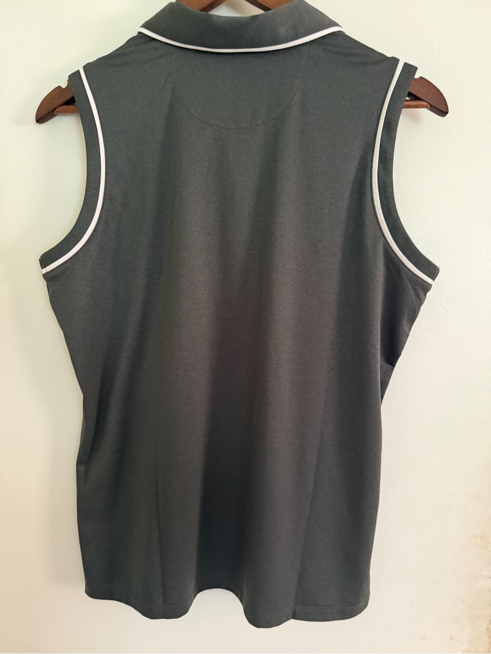 Original Penguin Charcoal Sleeveless Golf Polo Tank Top, Size L - Picture 3 of 15